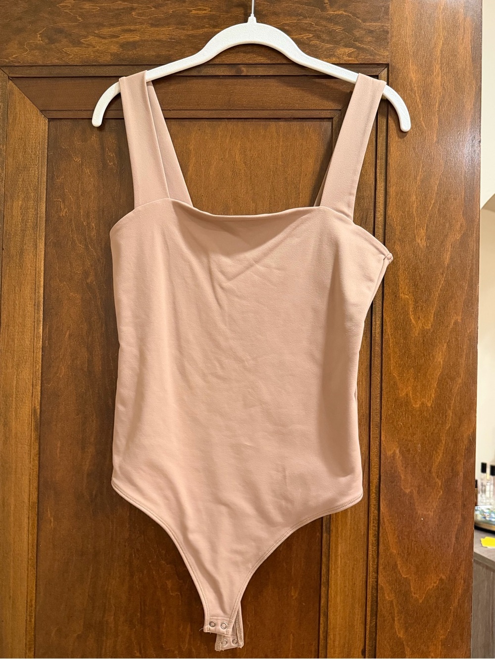 Abercrombie & Fitch Soft A&F Pink Square Neck Bodysuit Size M
